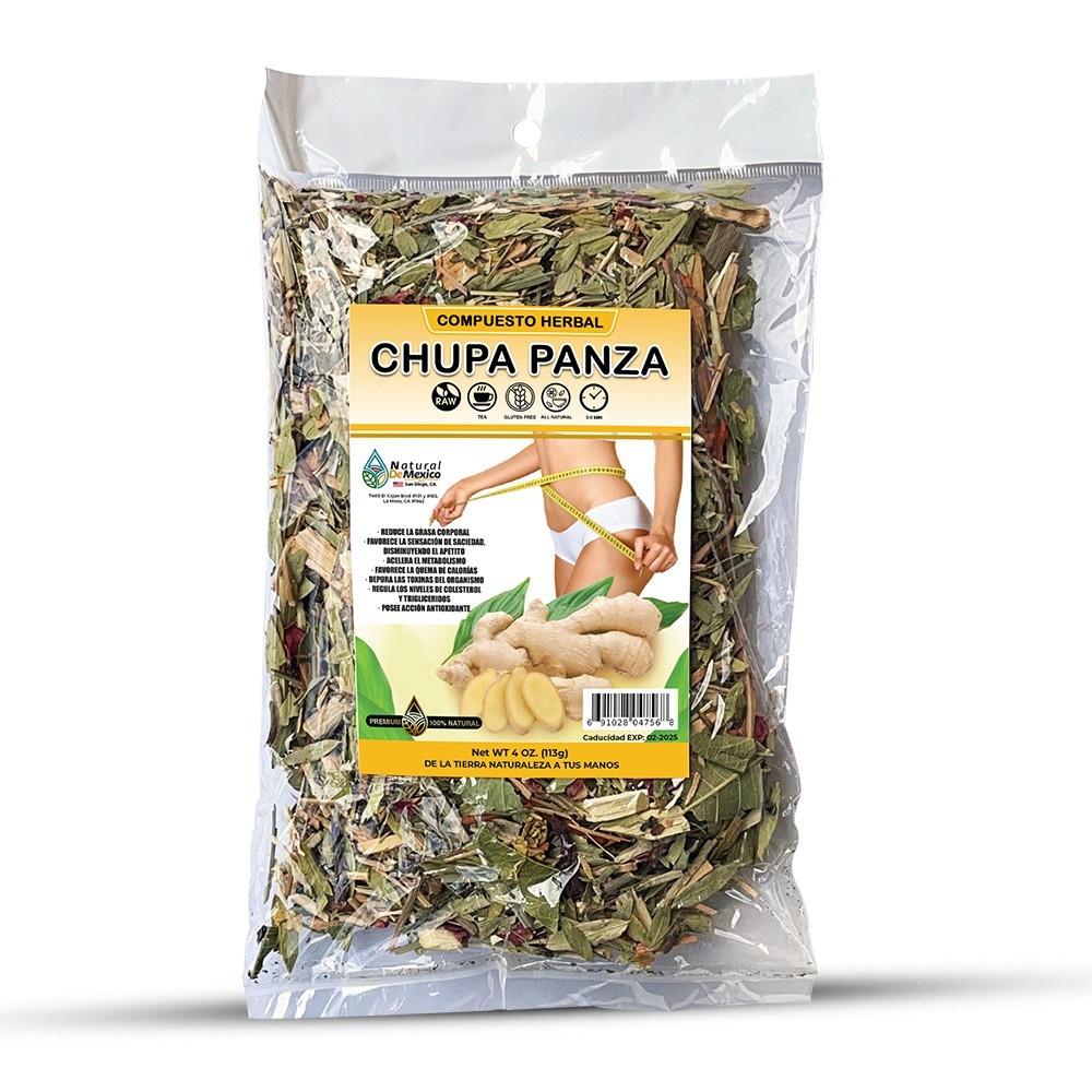 Compuesto Herbal Chupa Panza 4 onzas Te. Chupa Panza Tea 4 Oz. Natural de Mexico
