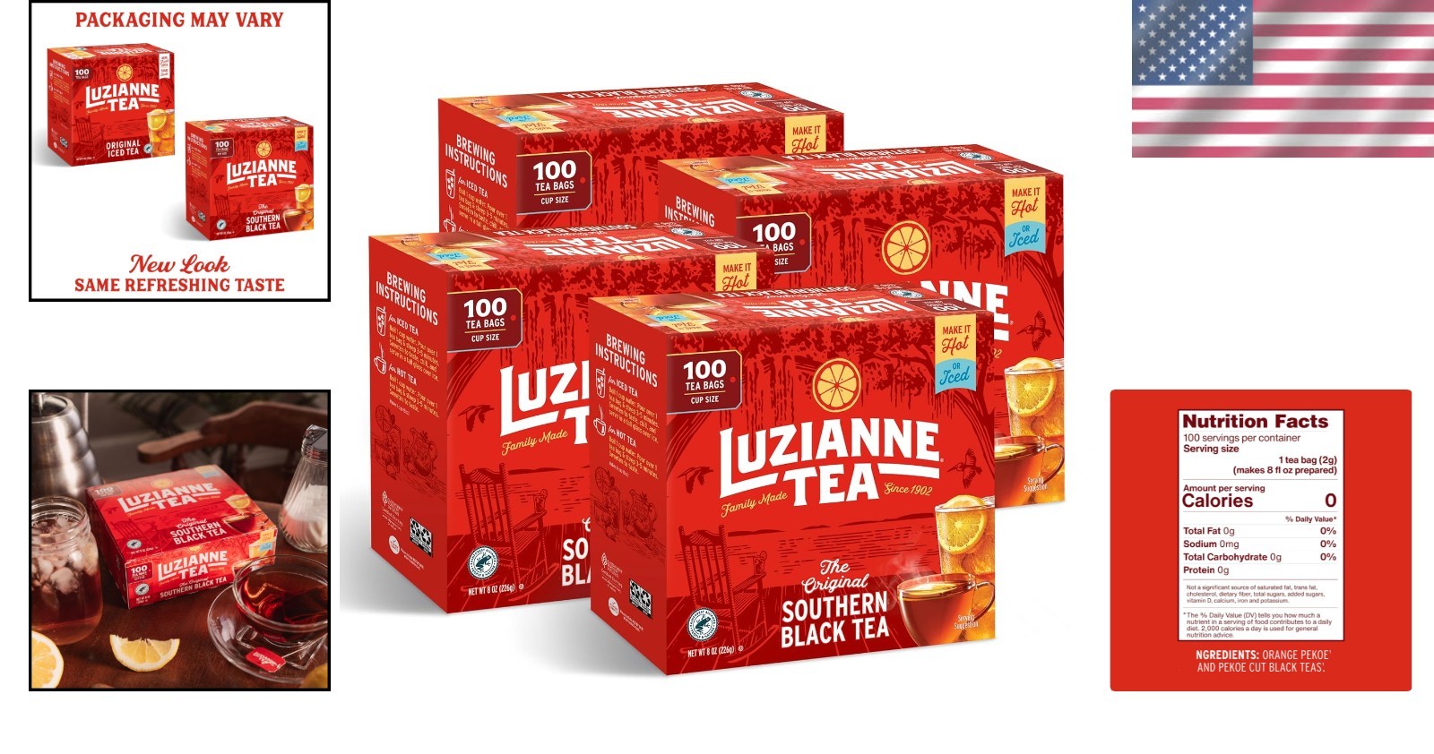 Classic Black Tea Bags for Iced Tea, Unsweetened, 400ct