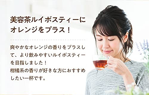 Tea Life Arranged Rooibos Tea Orange Flavor, 30 tea bags (for cups), Caffeine-fr