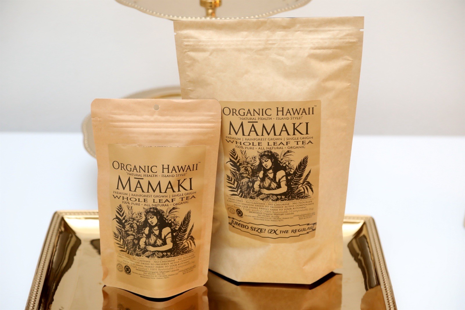 Organic Hawaii MAMAKI Whole Leaves [JUMBO] Tea FRESHLY DRIED Resealable Bag 18g