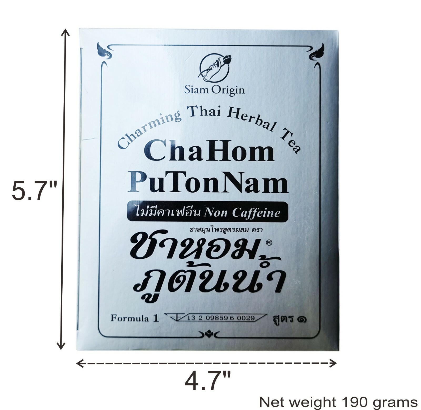 CHAHOM PuTonNam Thai Herbal Tea Non-Caffeine Formula1 2grams/50 tea bags