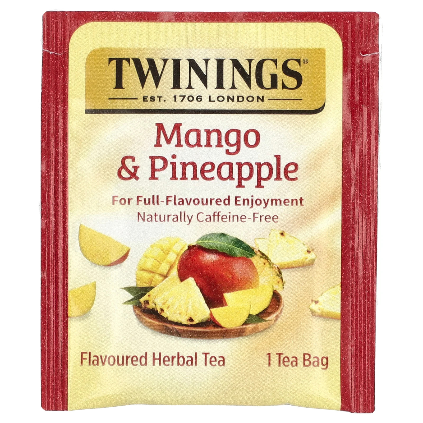 Herbal Tea, Mango & Pineapple, Caffeine-Free, 20 Tea Bags, 1.69 oz (48 g)