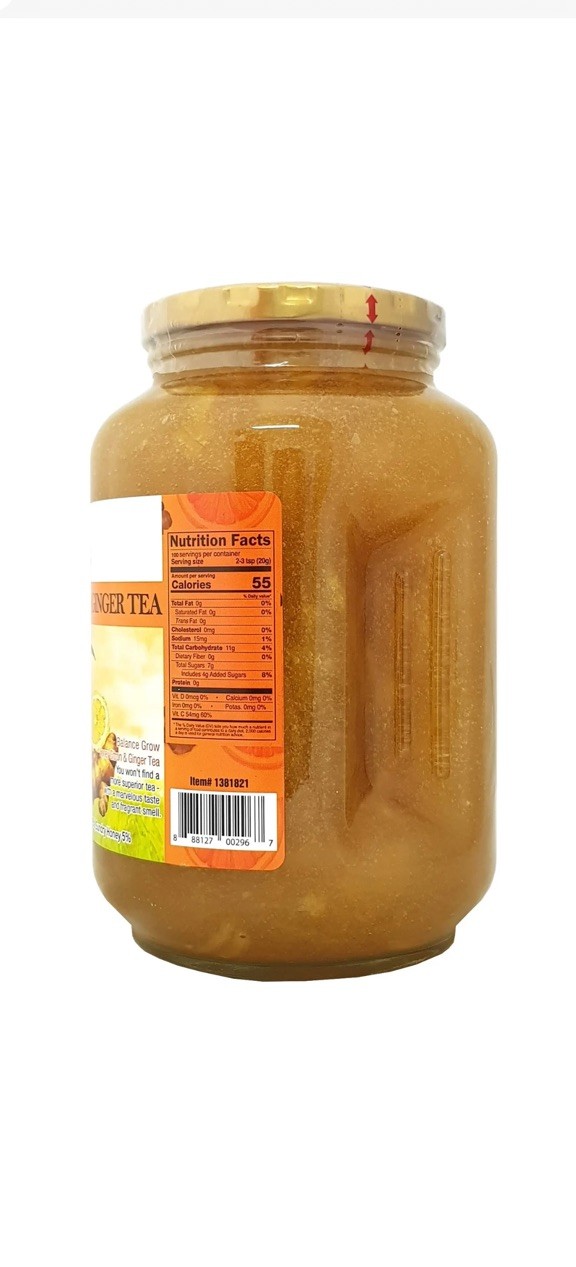 Balance Grow Honey Citron & Ginger Tea, 70.55 oz Glass Jar