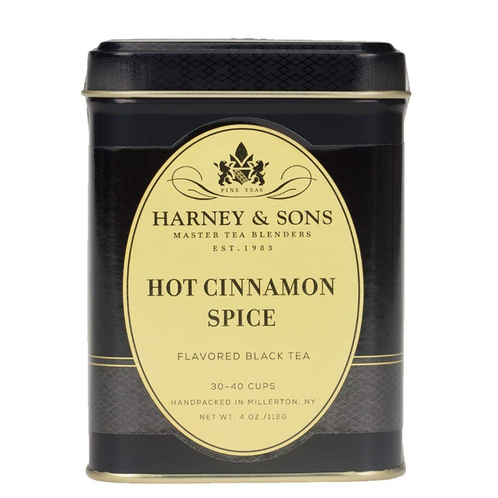 Aromatic Hot Cinnamon Spice Black Tea – 4 Ounce Loose Leaves for Relaxation