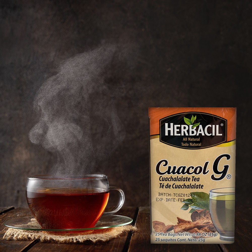 Herbacil Cuachalalate Tea. Stomach Ailments Relief. 25 Bags 0.88 oz. Pack of 2