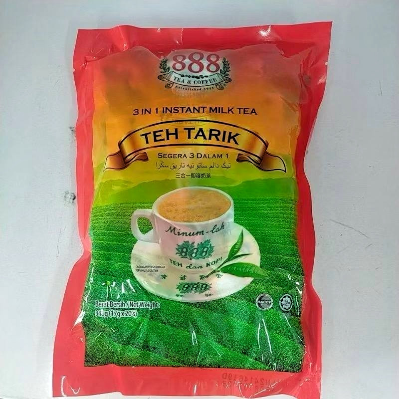888 Milk Tea Teh Tarik 3-in-1 Instant Drink 20g x 17g Halal – FREE SHIPPING