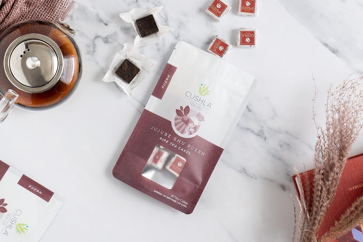 Ripe Pu-erh Tea, Aged Fermented JuJube Shu Puerh Tea Cake, Classic Chinese Pu’er