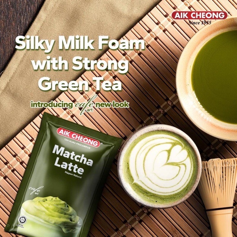 2 X INSTANT MATCHA LATTE 3 IN 1 TEA DRINK 24 SACHETS AIK CHEONG – FREE SHIPPING