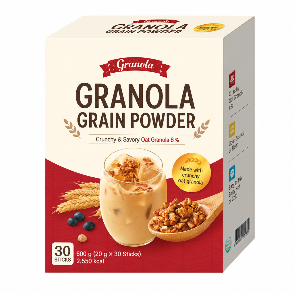 Korean Misugaru Grain Latte Mix – Roasted Multigrain Drink with Oats & Black Ses
