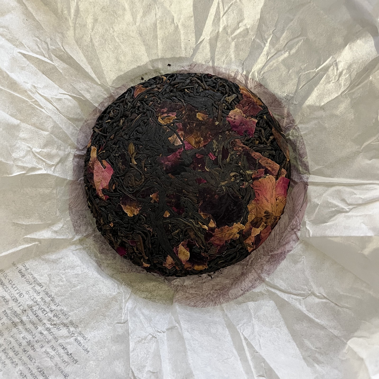 120g Yunnan Black Tea High Mountains Rose Flower Black Tea cake