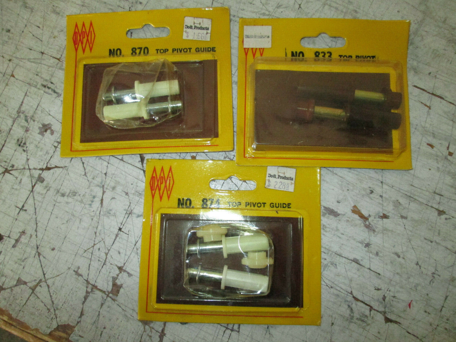 Lot of 3 Boxes Top Pivot Guides, No. 833, 870, 874, New In Package