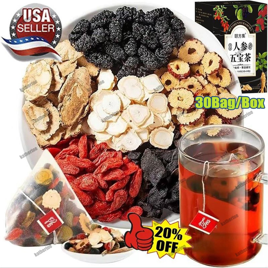 30pcs Ginseng Six Treasure tea , Kidney Tea ,Liver Tea , Red Date Kidney Health