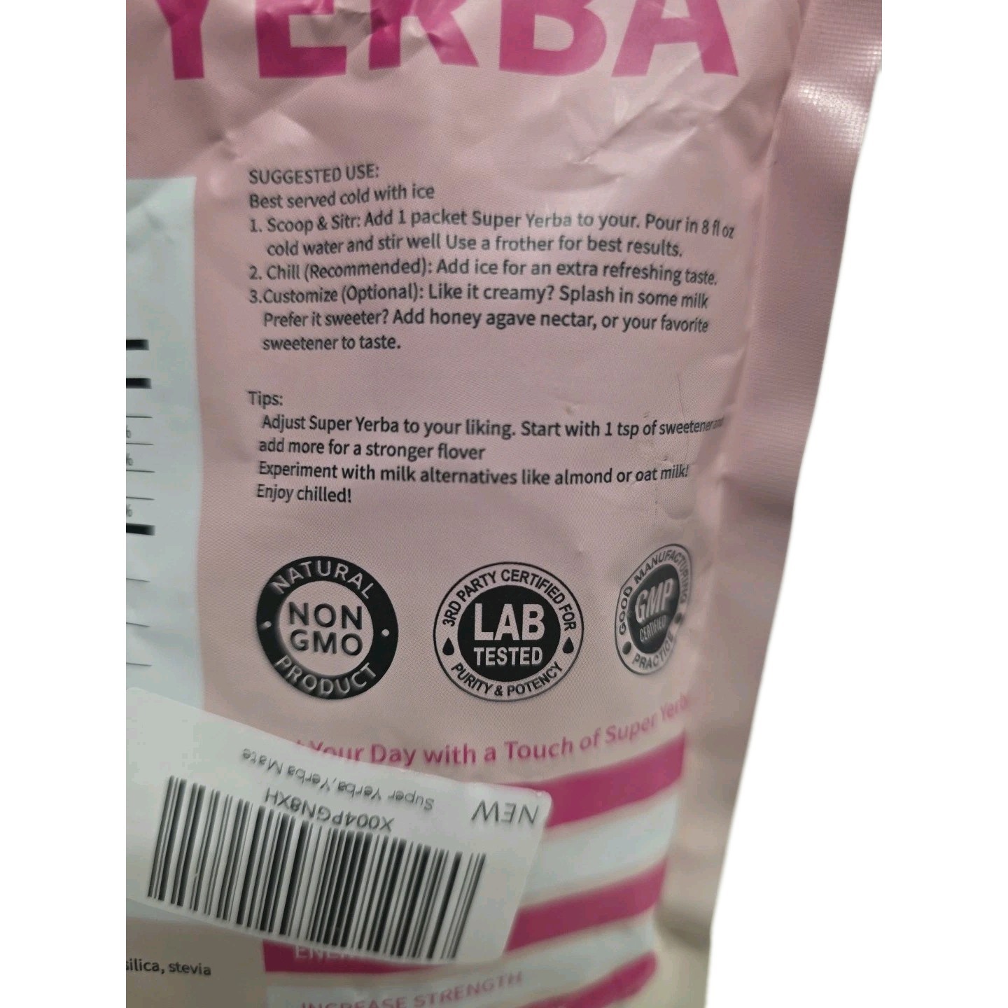 Super Yerba- Instant Powder- Raspberry Lemonade- 10g × 30serv | EXP 05/2027 |