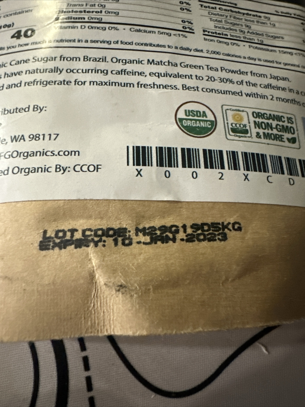 FGO Organic Sweet Matcha Latte Powder Cafe Style Blend Japanese Matcha