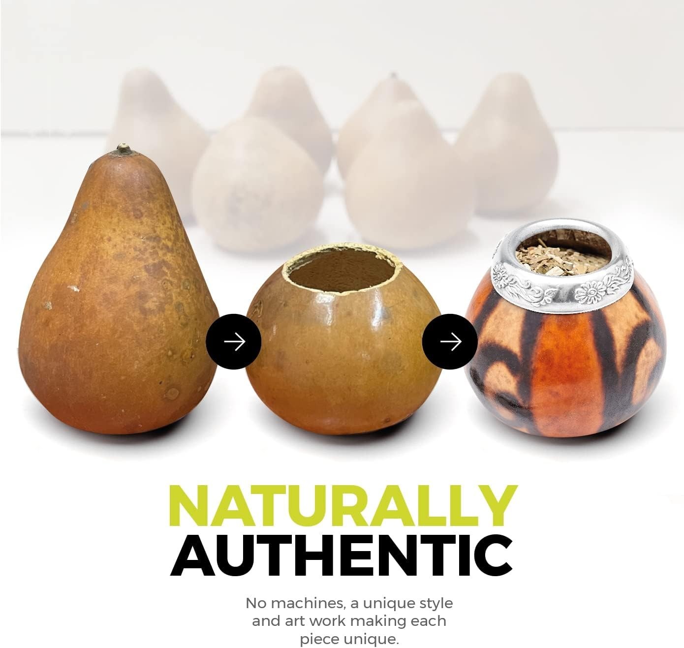 Handmade Yerba Mate Gourd Set – Authentic Argentina Mate Cup