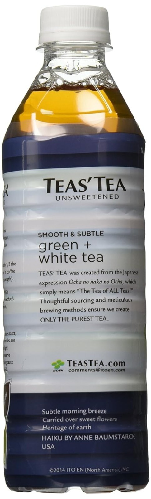 Zero-Calorie Organic Green + White Tea — 12 x 16.9 Fl Oz Pack for Healthy Living