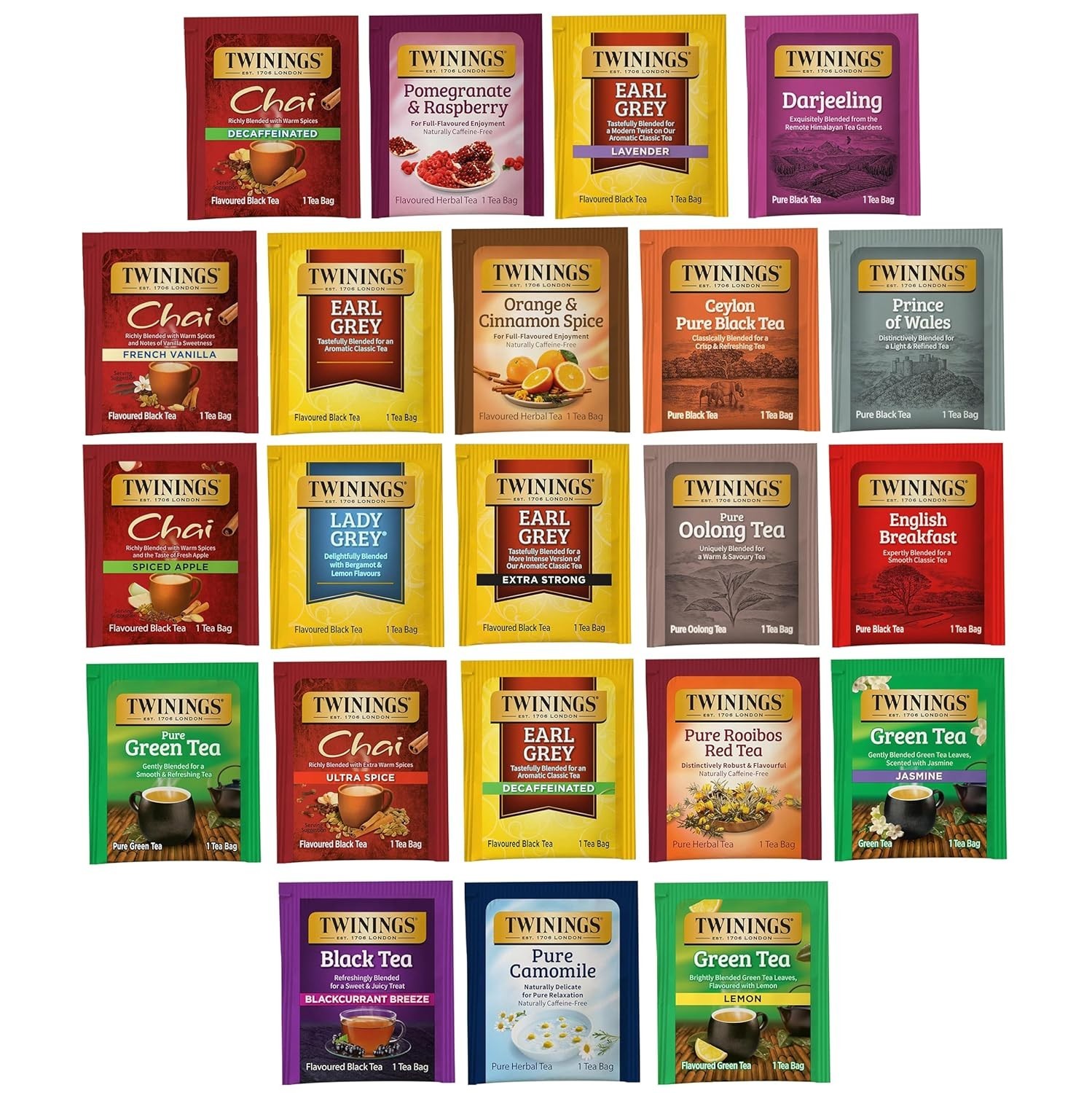Tea Lover’s Delight: 22 Count Assorted Tea Bag Sampler for Any Occasion