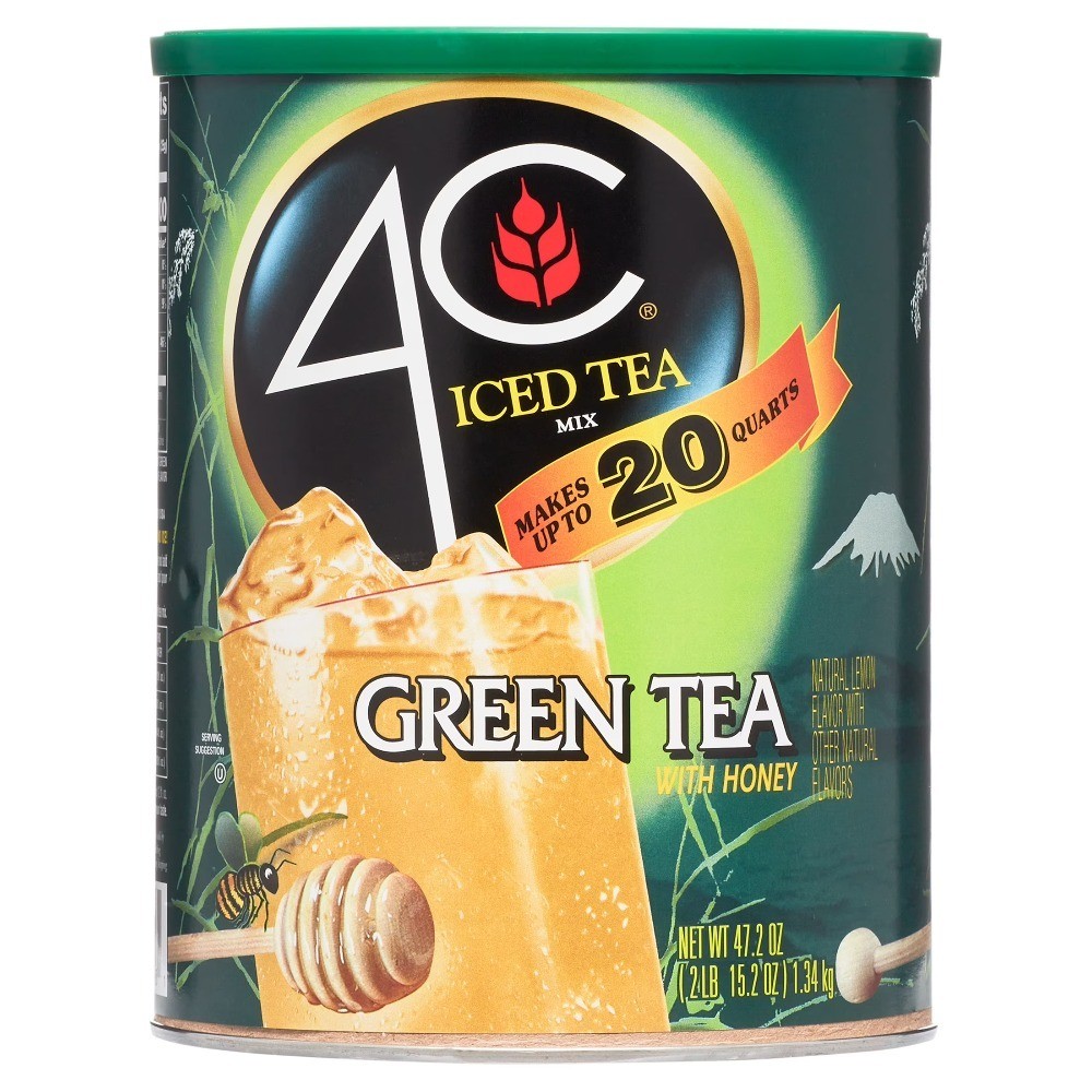 Green Tea Drink Mix Powder 4 Pack 47.2 Ounce Bulk Canister