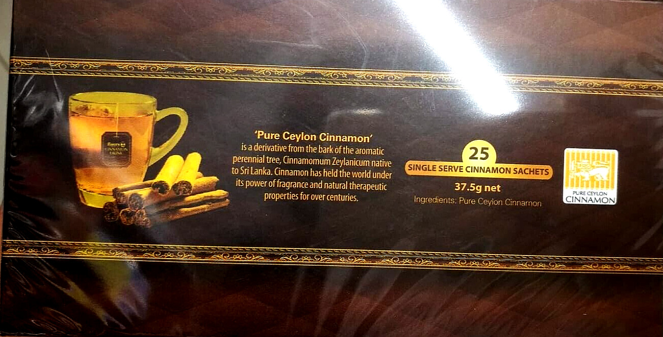 Ceylon Cinnamon Tea 25 Bags – Pure Organic Herbal Drink (Balance Blood Sugar)