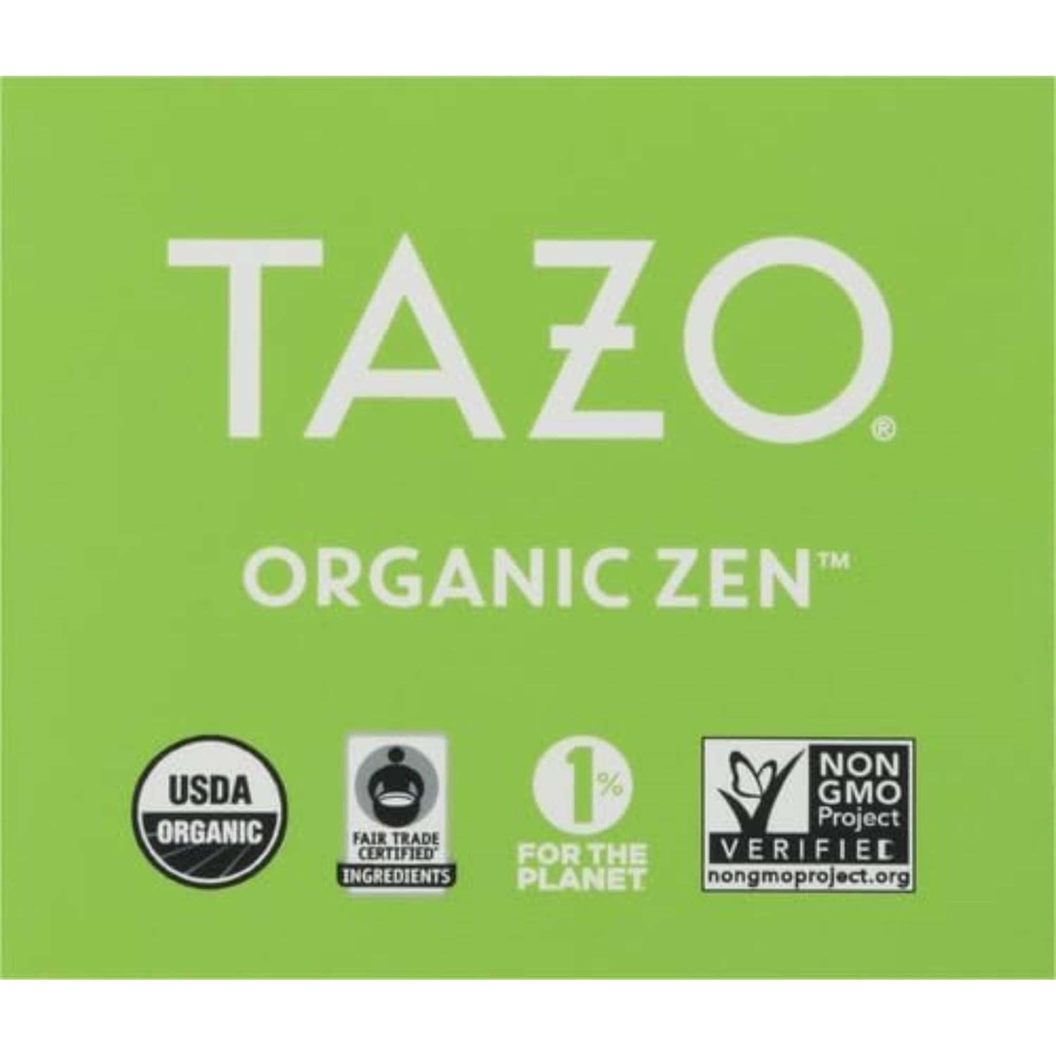 TAZO Organic Zen Green Tea, Caffeinated Tea with Refreshing Lemongrass & Spearmi