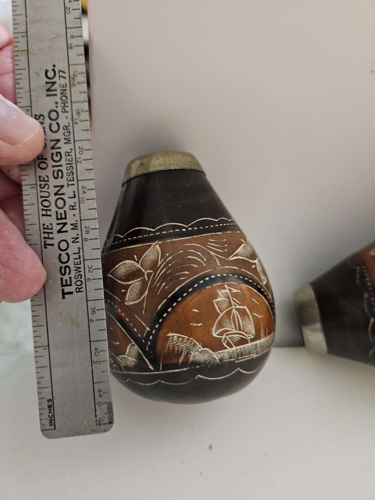 2 Yerba Mate Gourd Drinking Vessels