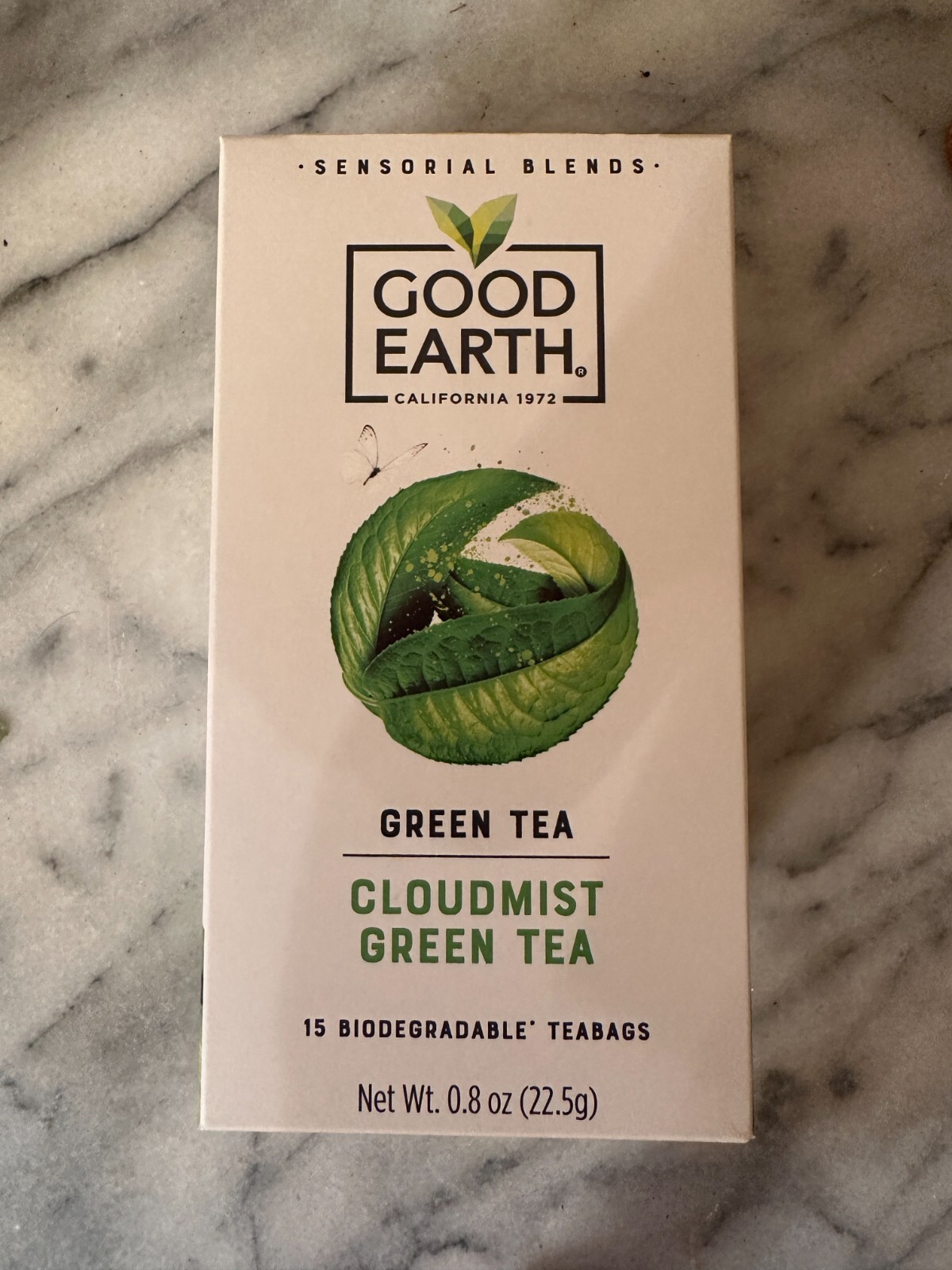 Good Earth Sensorial Blends Cloudmist Green Tea 15 ct x 5 Boxes 75 Bags 7/23