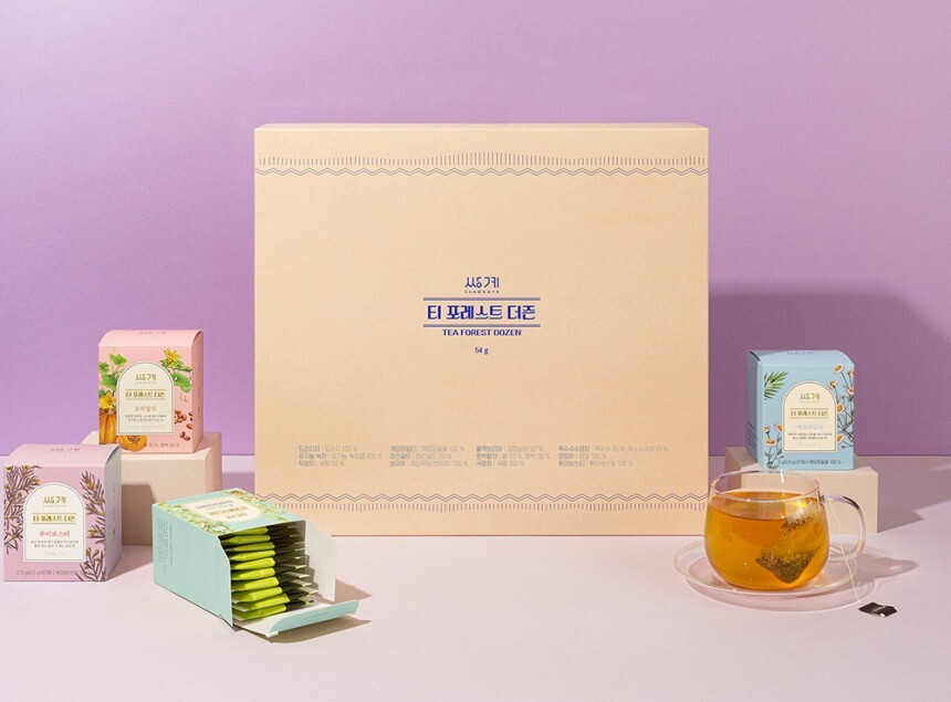 Ssanggye Tea Gift set / Tea Forest Dozen 12 Kinds 60 Tea Bags /Regular Tea Bag