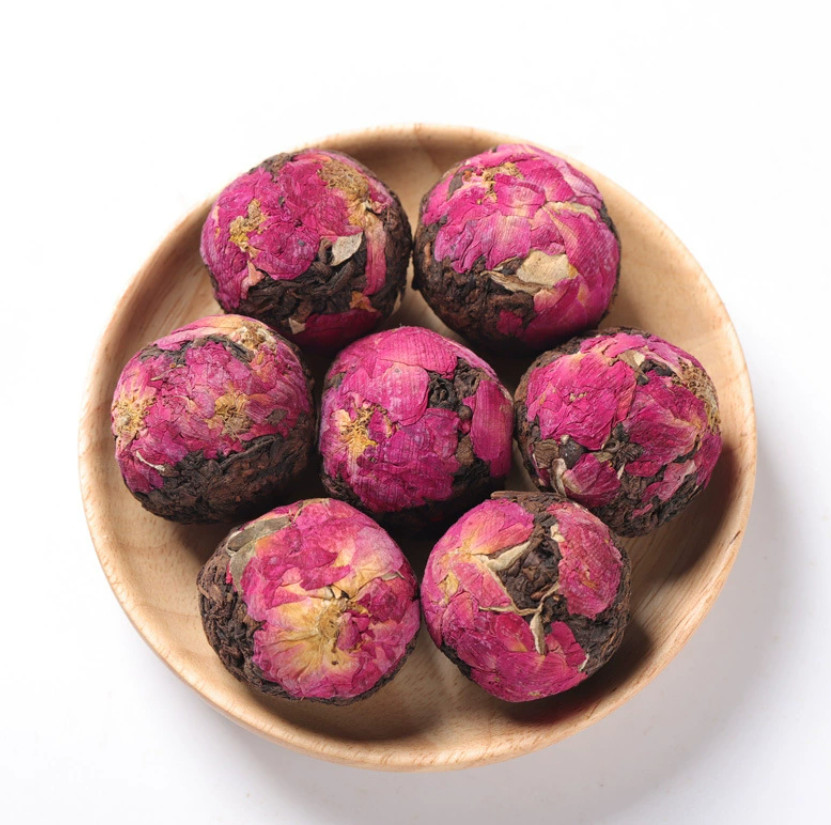 Queen Tee’s Premium Organic Dried Rose Blooming Tea Ball – Natural Herbal Health