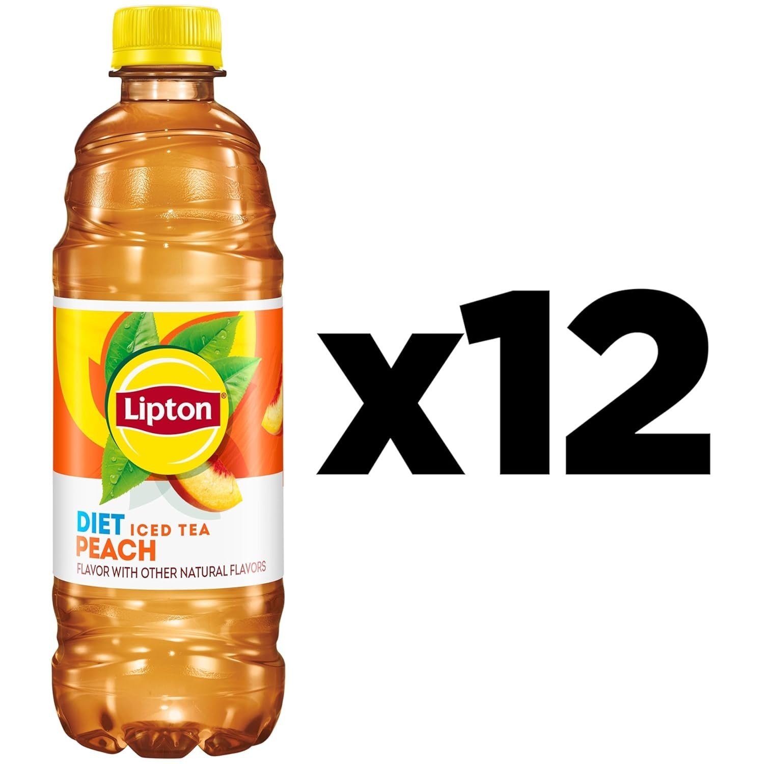 Refreshing Diet Peach Iced Tea, 16.9 Fl Oz Bottles – Sugar-Free & Allergen-Free