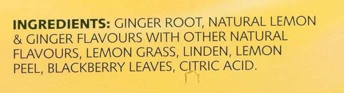 Twinings Lemon & Ginger Herbal Tea 100 Bags Caffeine-Free Hot or Iced Drink