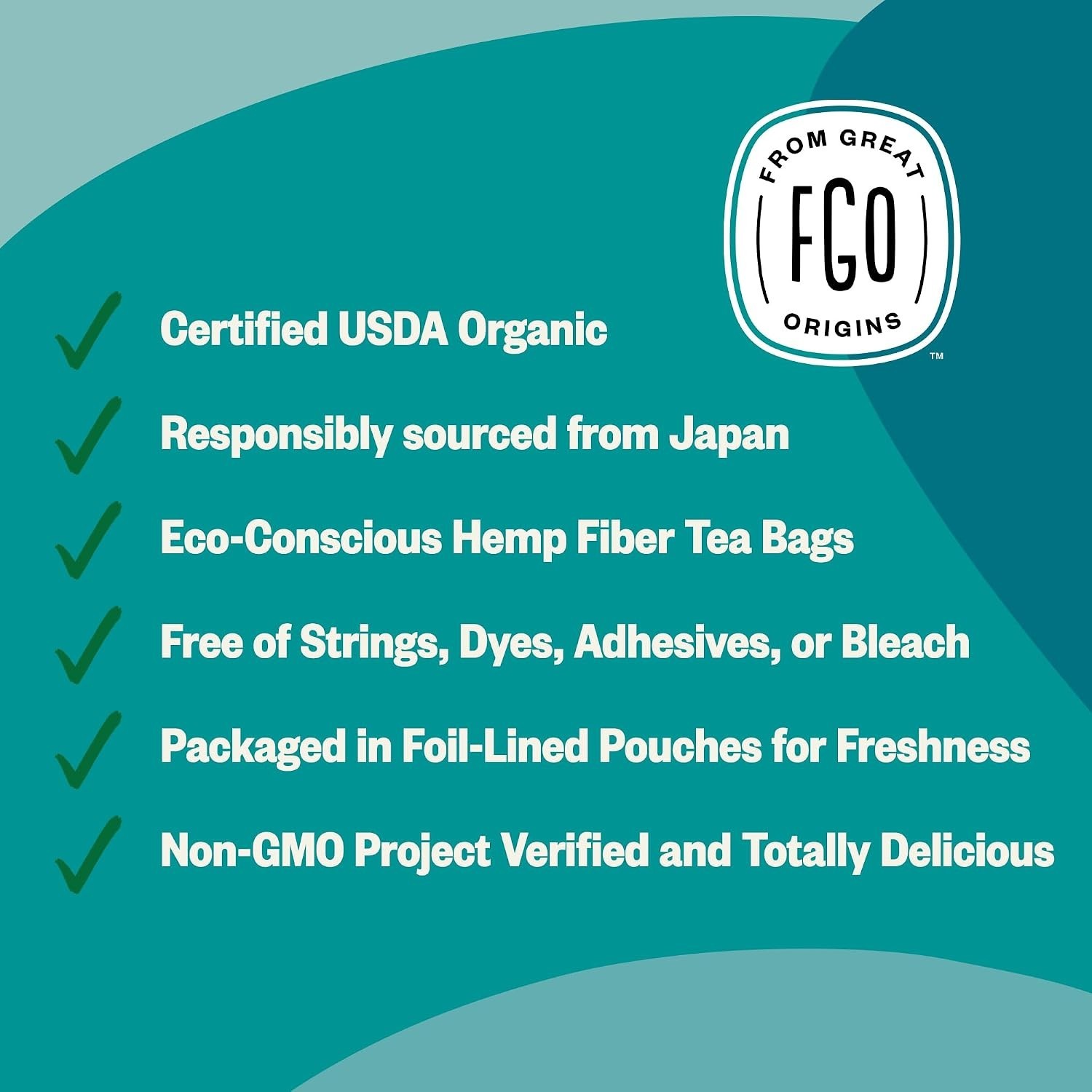 Organic Sencha Green Tea, 100 Count, Eco-Conscious Tea Bags, Resealable Bag, …