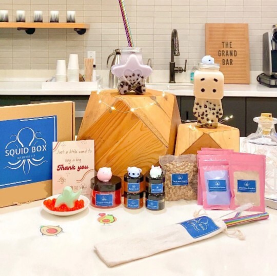 Assorted Boba Bubble Tea Kit DIY. Cute bottles. Create your own bubble tea box