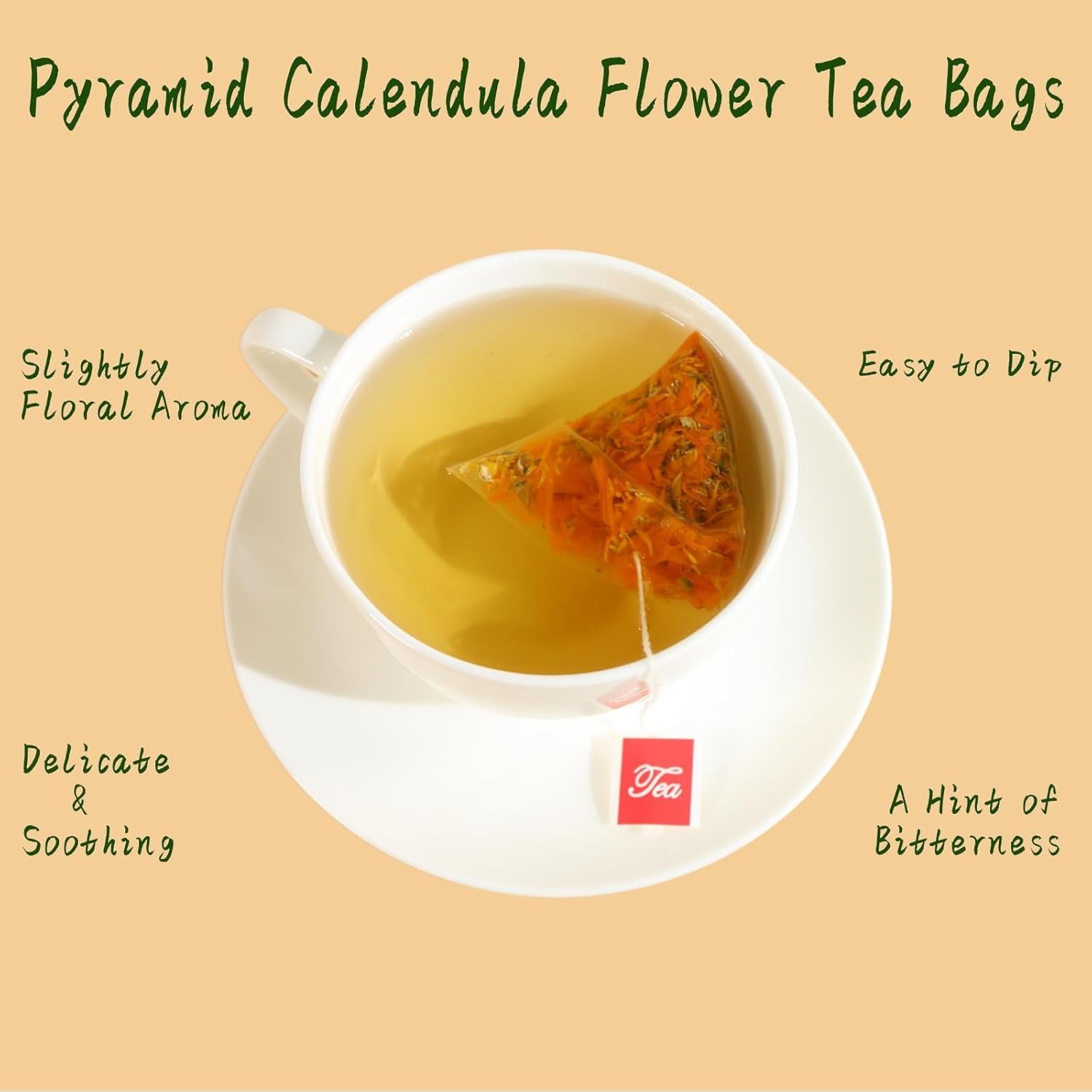 Calendula Tea Bags, 36 Count – Natural, Caffeine-Free Infusion for Soothing Sip