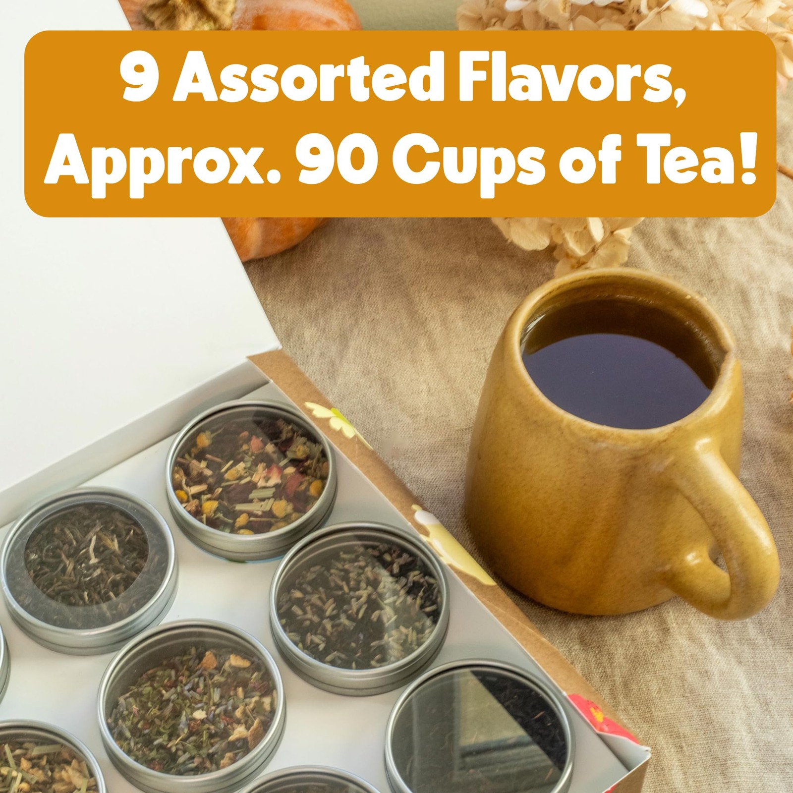 Heavenly Tea Leaves Organic 9 Flavor Variety Pack | Loose Leaf Tea Sampler