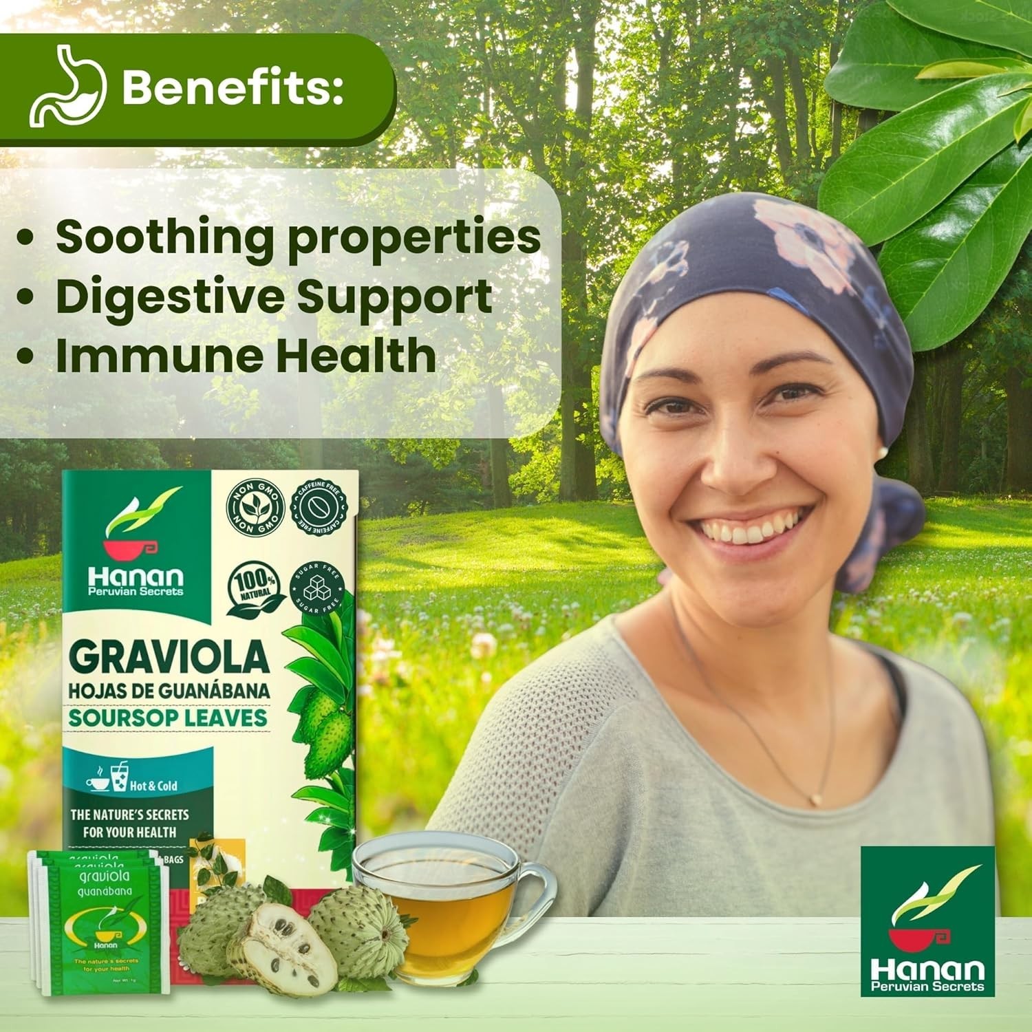 Hojas De Guanabana Graviola Herbal Tea | 100% Natural Soursop Leaves 25 Teabag