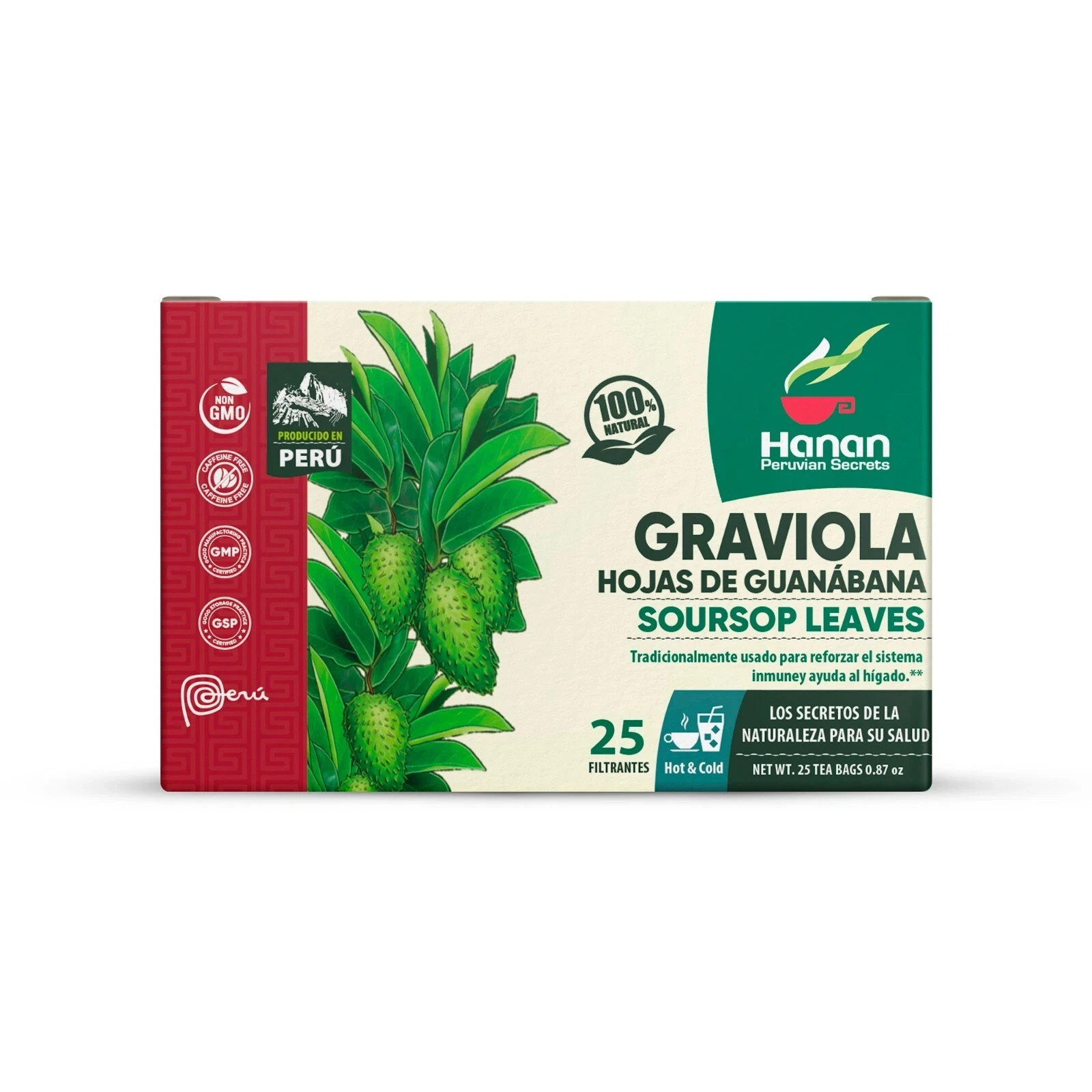 Hojas De Guanabana Graviola Herbal Tea | 100% Natural Soursop Leaves 25 Teabag