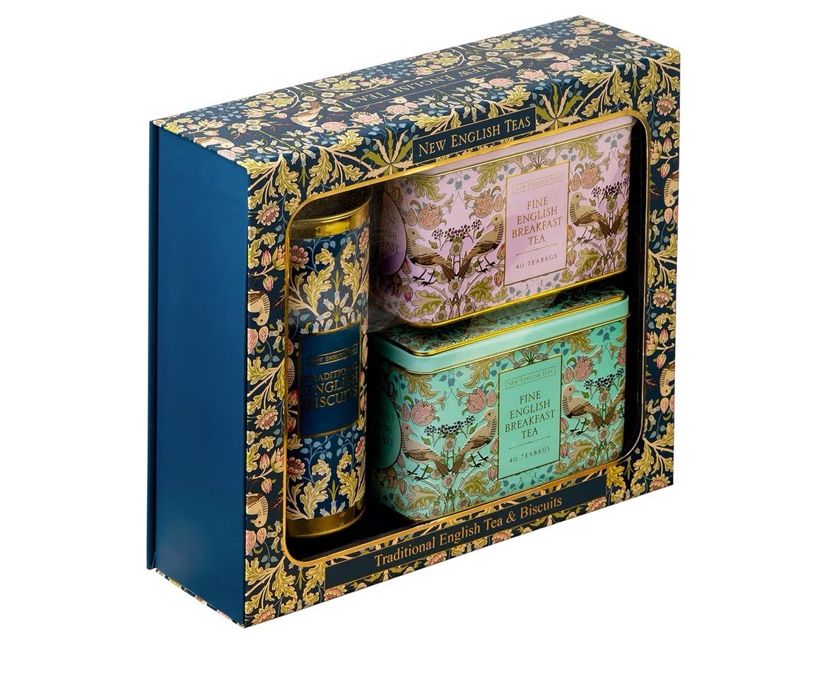 New English Teas Fine English Breakfast Tea & Biscuits Gift Set | British Pantry