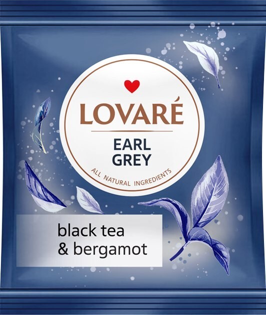 Ukrainian Natural Assorted Black Tea LOVARE Bergamot 5 Flavors 25 Tea Bags