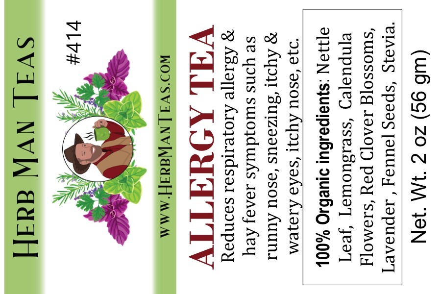 ALLERGY TEA for seasonal & pet allergies with running nose, sneezing, itchy eyes