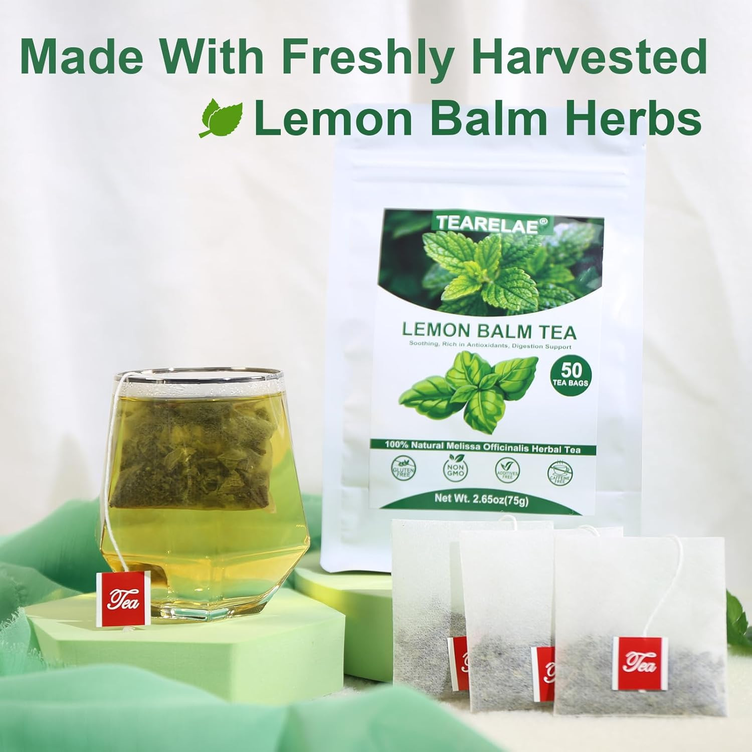 – Lemon Balm Tea Bag – 1.5G X 50 Count – Pure Natural Dried Lemon Balm Herb – Pr