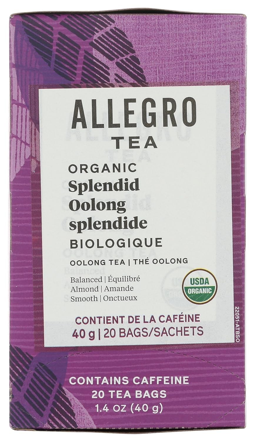 Allegro Tea, Organic Splendid Oolong Tea Bags, 20 ct