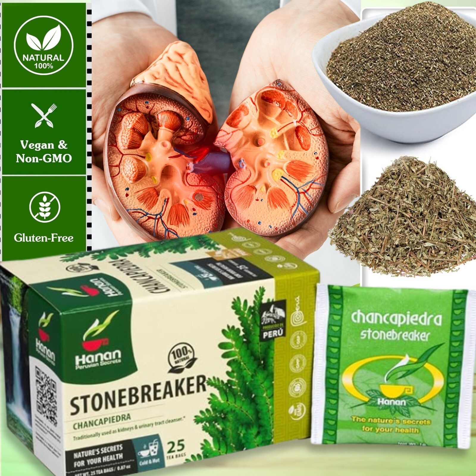 Chanca Piedra 25 Herbal Tea Bags “Stone Breaker” from Peru