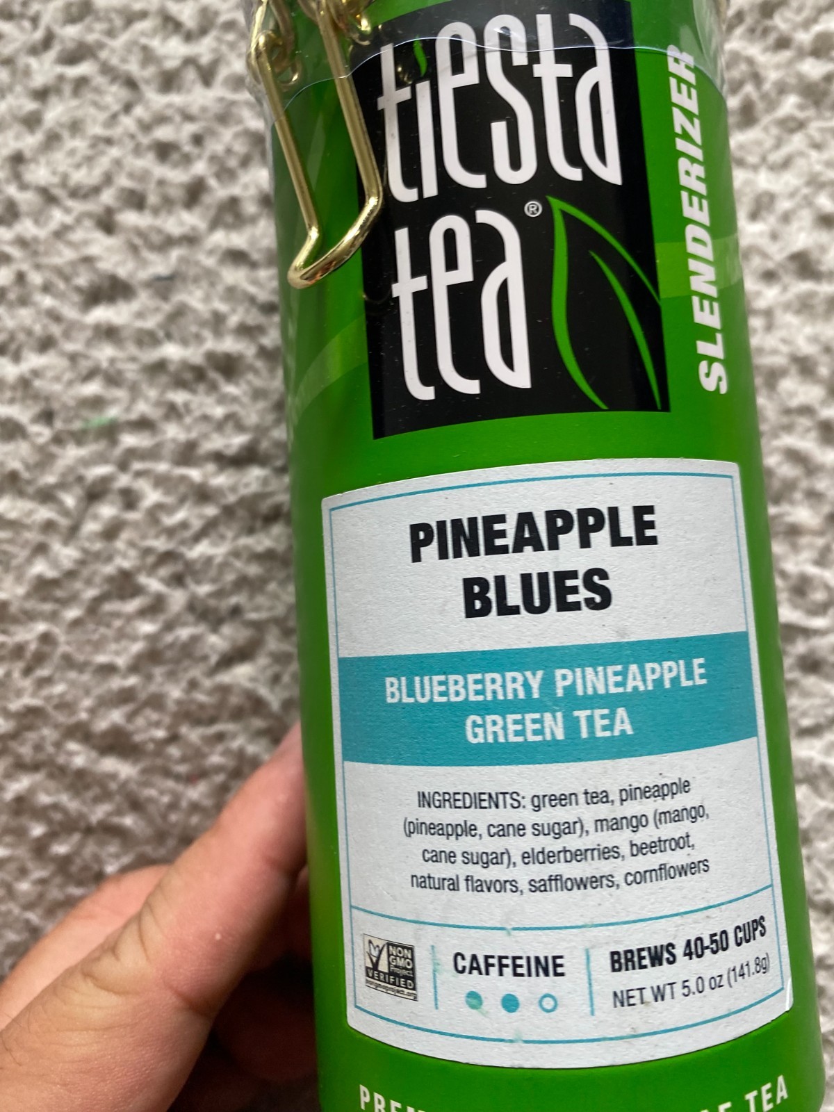 Tiesta Tea Pineapple Blues Blueberry Pineapple Green Tea Caffeine 5.0 oz