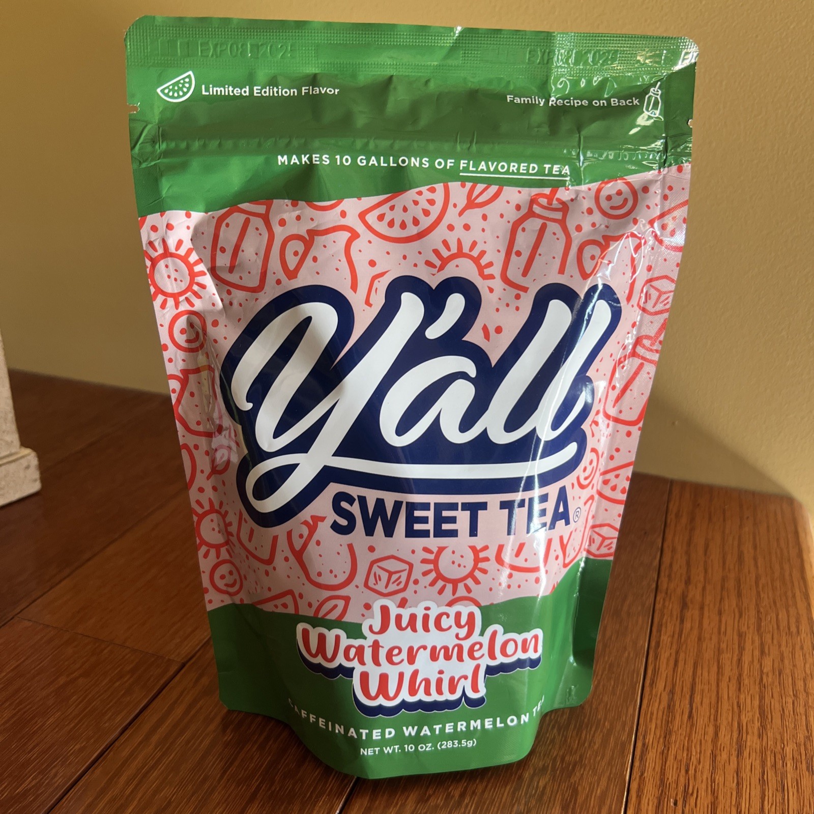 Y’all Sweet Tea Juicy Watermelon Whirl Pkg Of 10 T Bags NEW Sealed Ready To Ship