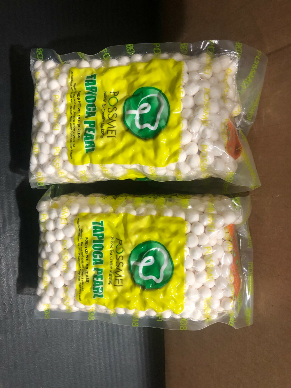 ( 2 PK) POSSMEI TAPIOCA WHITE PEARL BUBBLE TEA 1KG – 2.2 LBS FREE SHIPPING