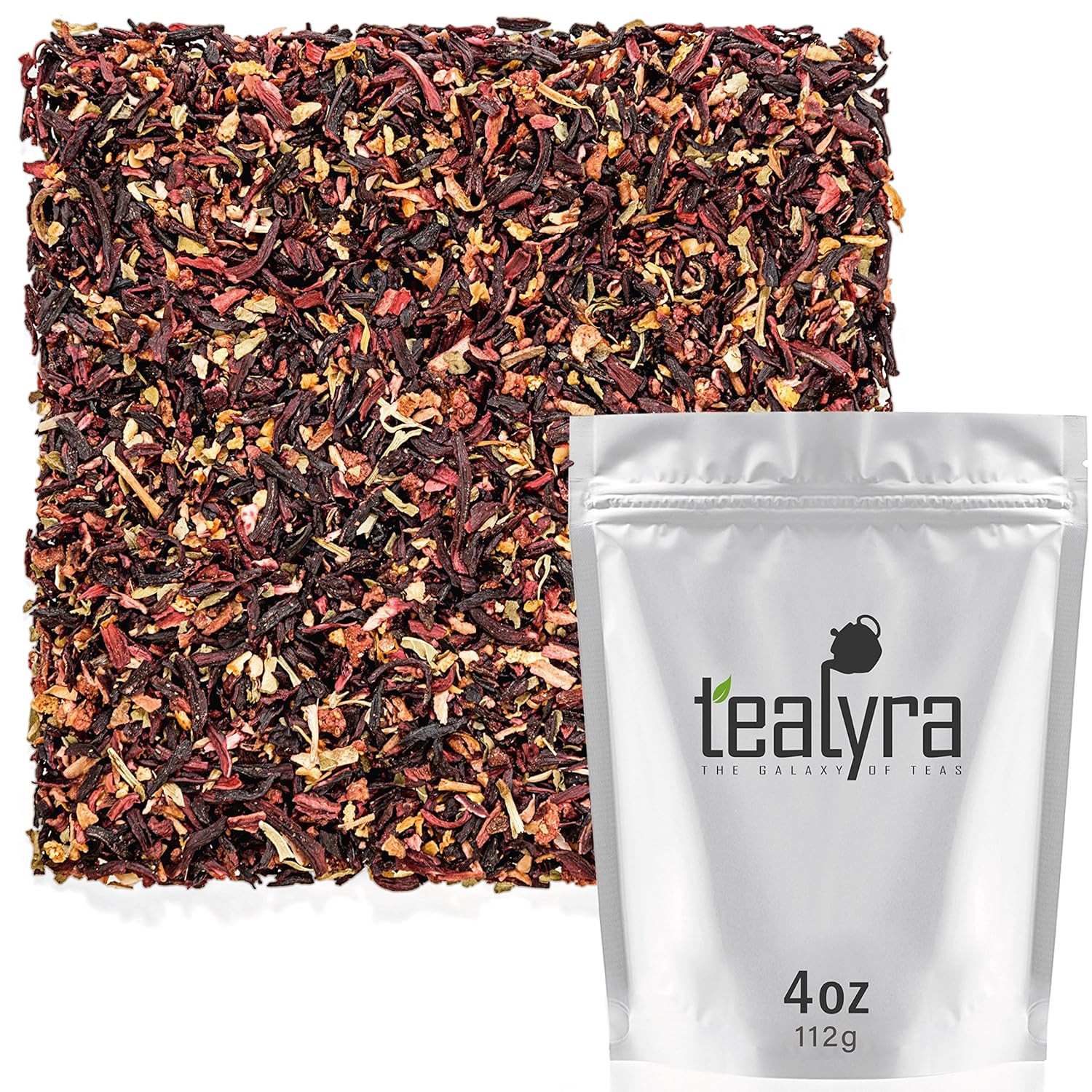 – Strawberry Hibiscus Sangria – Apple Orange Mint – Herbal Fruity Loose Leaf Tea