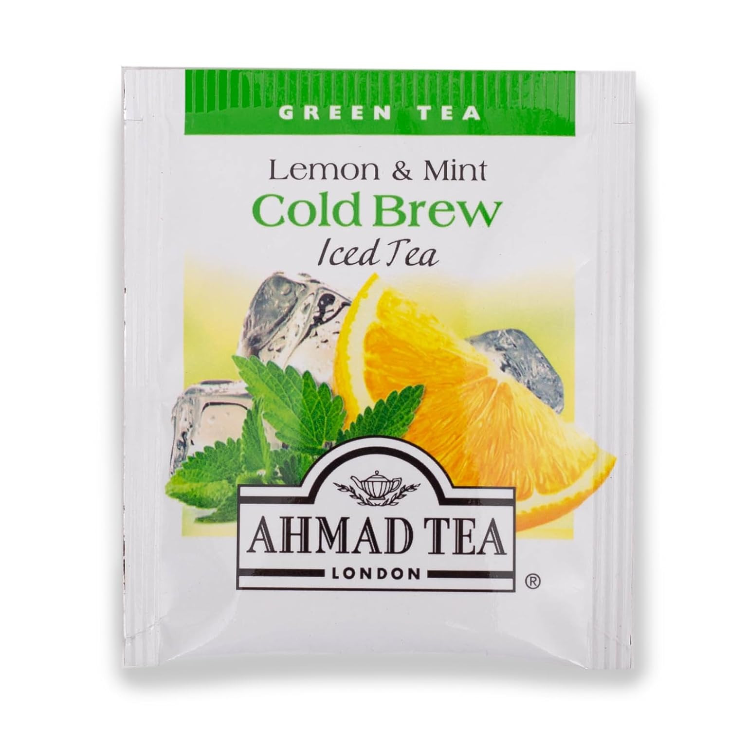 Green Tea, Cold Brew Lemon and Mint Teabags, Iced Tea, 20 Ct (Pack of 1) – Caffe