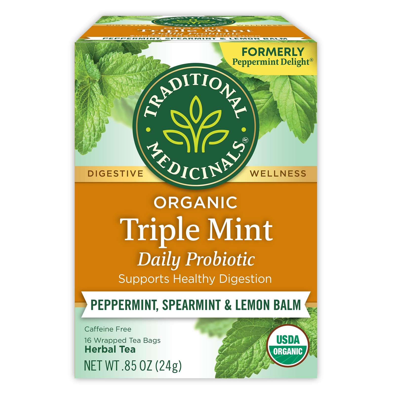 Traditional Medicinals Tea, Organic Triple 16 count (Pack of 1), No Color