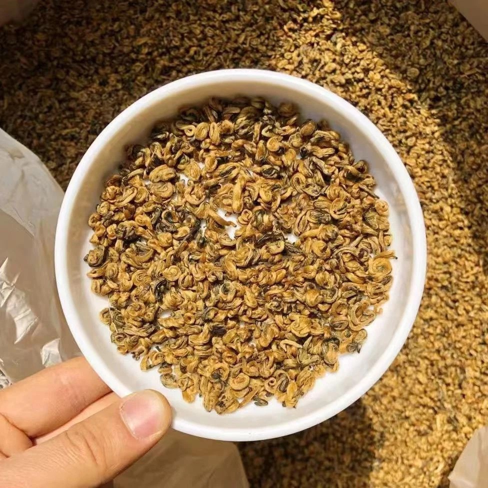 250g Yunnan golden snail black Tea BiLuoChun black tea,Dian Hong JinSi Snail tea