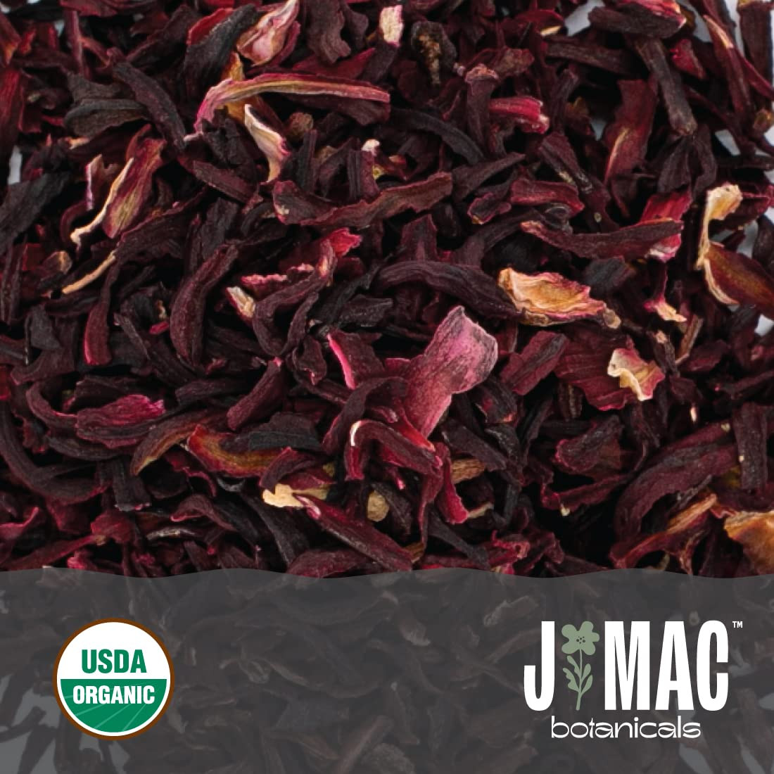 Certified Organic Hibiscus Flower (2 Pounds), Hibiscus Tea, Cut & Sifted Flowers